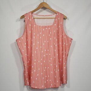 Unbranded  Pink Peach White Polka Dot Tank  Size 4X